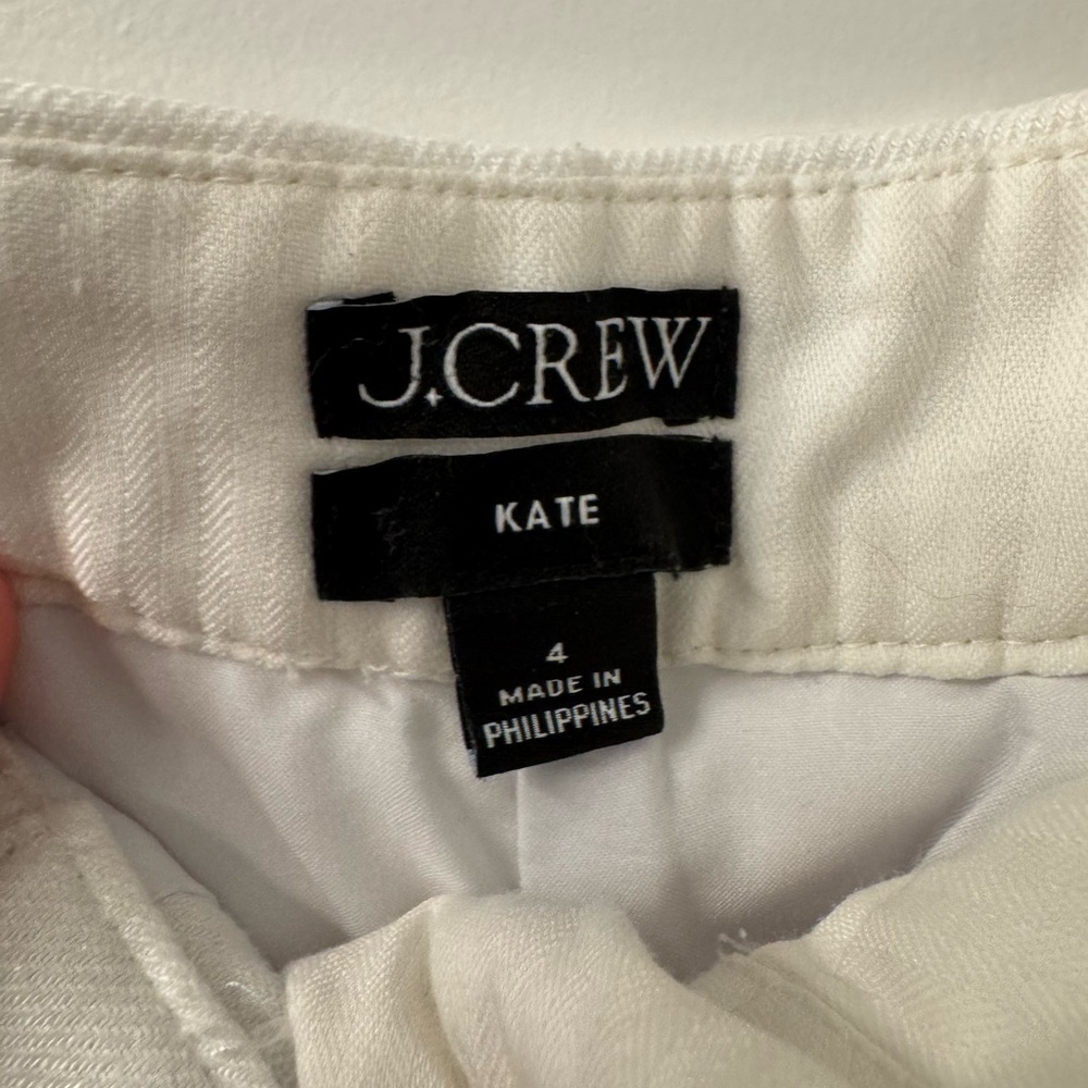 J.Crew White Linen Kate pant Size 4